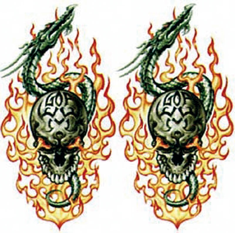 www.us-car-teile-center.de - DRAGONSKULL WITH FLAME